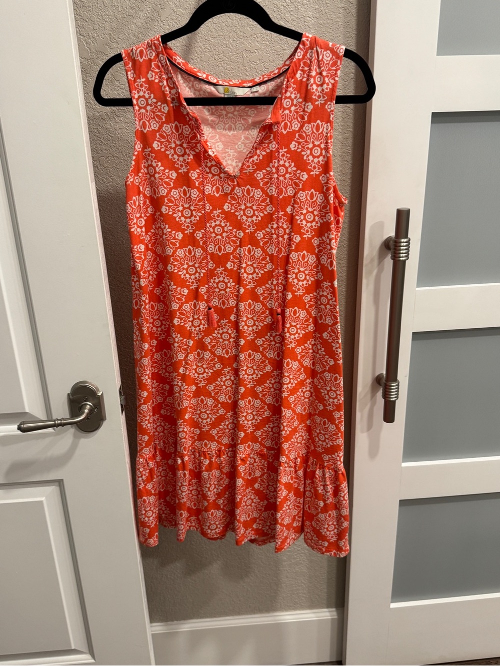 Sleeveless dress TWO pack - BODEN brand dresses orange cream, cream and navy,8L